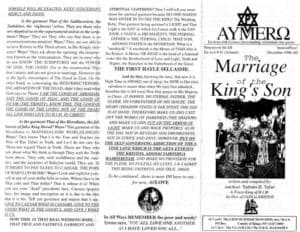 AYMERO | Rastafari Study Tracts #41 | The Marriage of the King's Son