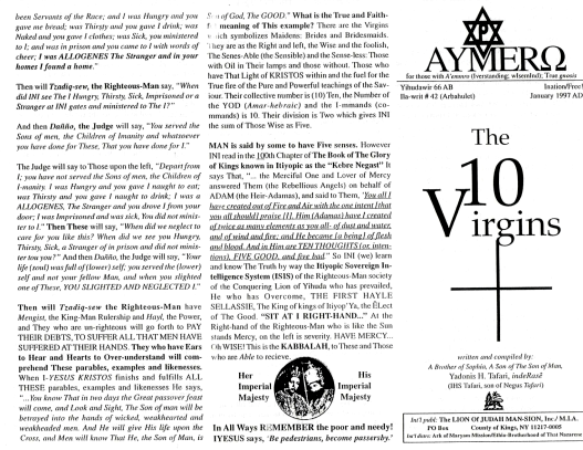 AYMERO | Rastafari Study Tracts #42 | The 10 Virgins