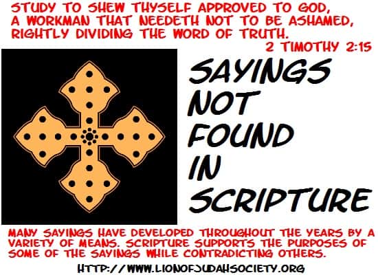 Sayings Not Found in Scripture | Money is the root of all evil