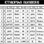 Quick Ethiopic Amharic Numbers - Numerals Lesson Chart