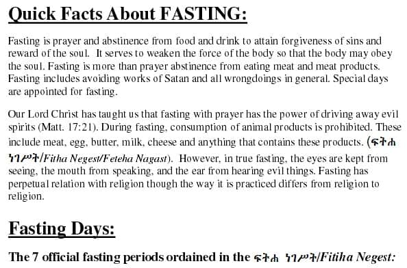Quick Facts About FASTING – 7 Major Fast Days