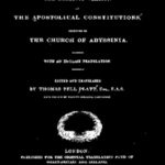 The Ethiopic Version Of The Apostolical Constitutions; Or, The Ethiopic Didascalia, Received In The Church Of Abyssinia [Ethiopia] by Thomas P. Platt