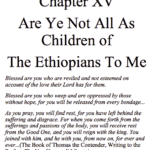 Are Ye Not As The Children Of The Ethiopians Chapter 15