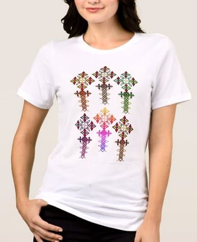 Ethiopian Cross Women's Jersey T-Shirt