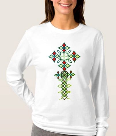 Ethiopian Cross Women's Long Sleeve T-Shirt