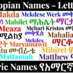 Ethiopian Names - Letter M - Amharic Names የአማርኛ ስሞች