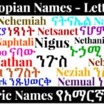 Ethiopian Names - Letter N - Amharic Names የአማርኛ ስሞች