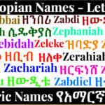 Ethiopian Names - Letter Z - Amharic Names የአማርኛ ስሞች