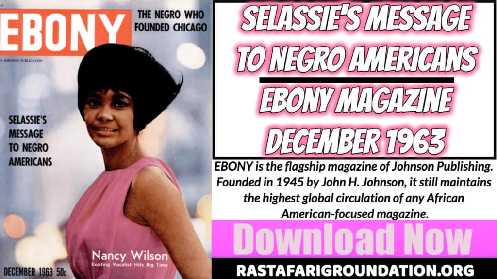 Free PDF | Selassie's Message to Negro Americans - Ebony Magazine, December 1963