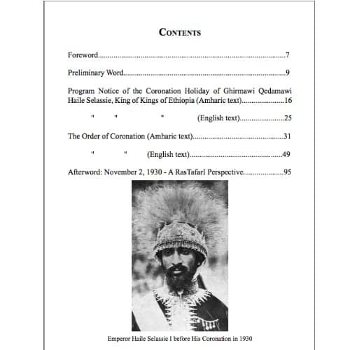 THE ORDER OF CORONATION of H.I.M. HAILE SELASSIE I - FIRST ENGLISH TRANSLATION from GE'EZ and AMHARIC